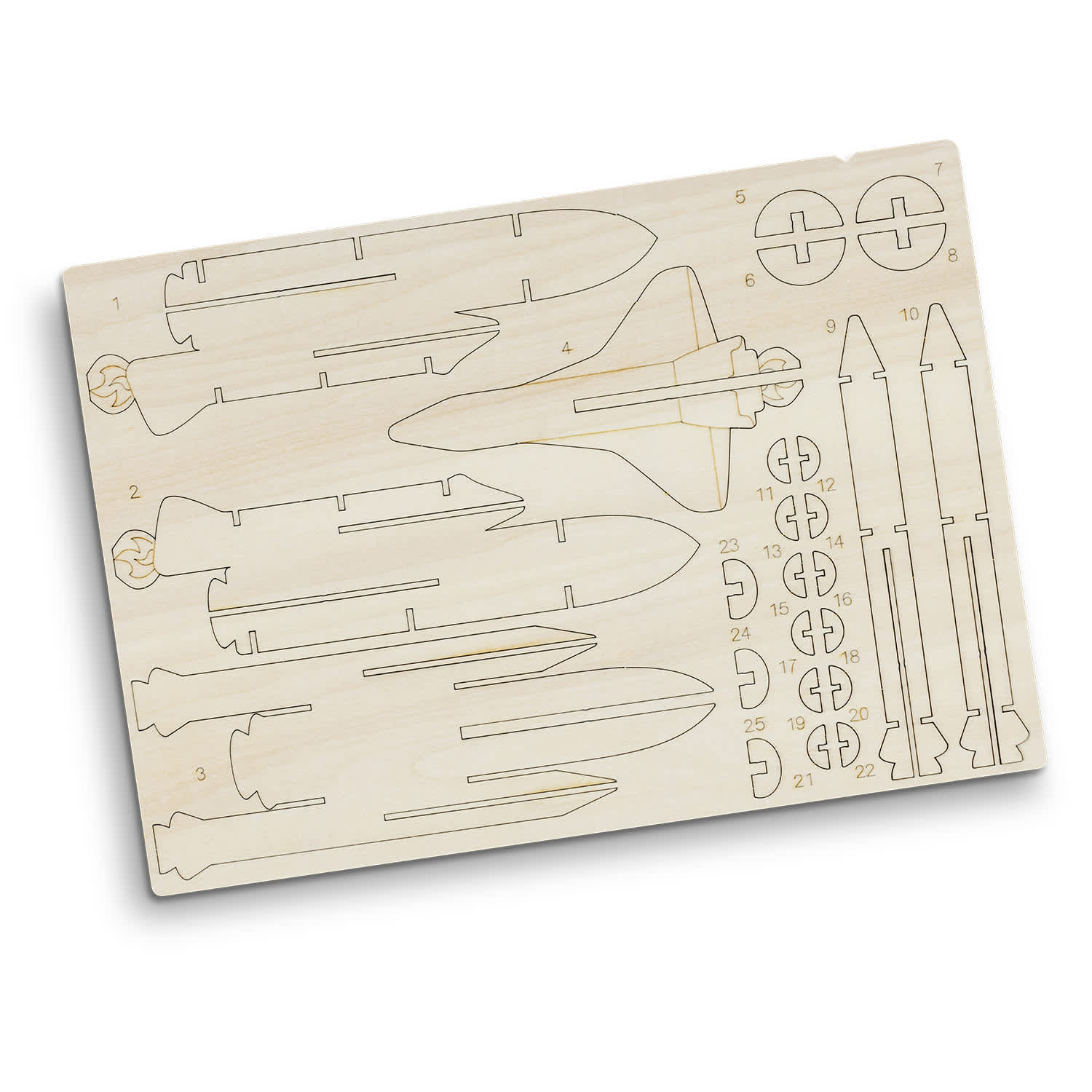 BRANDCRAFT Rocket Ship Wooden Model - 124051 Image