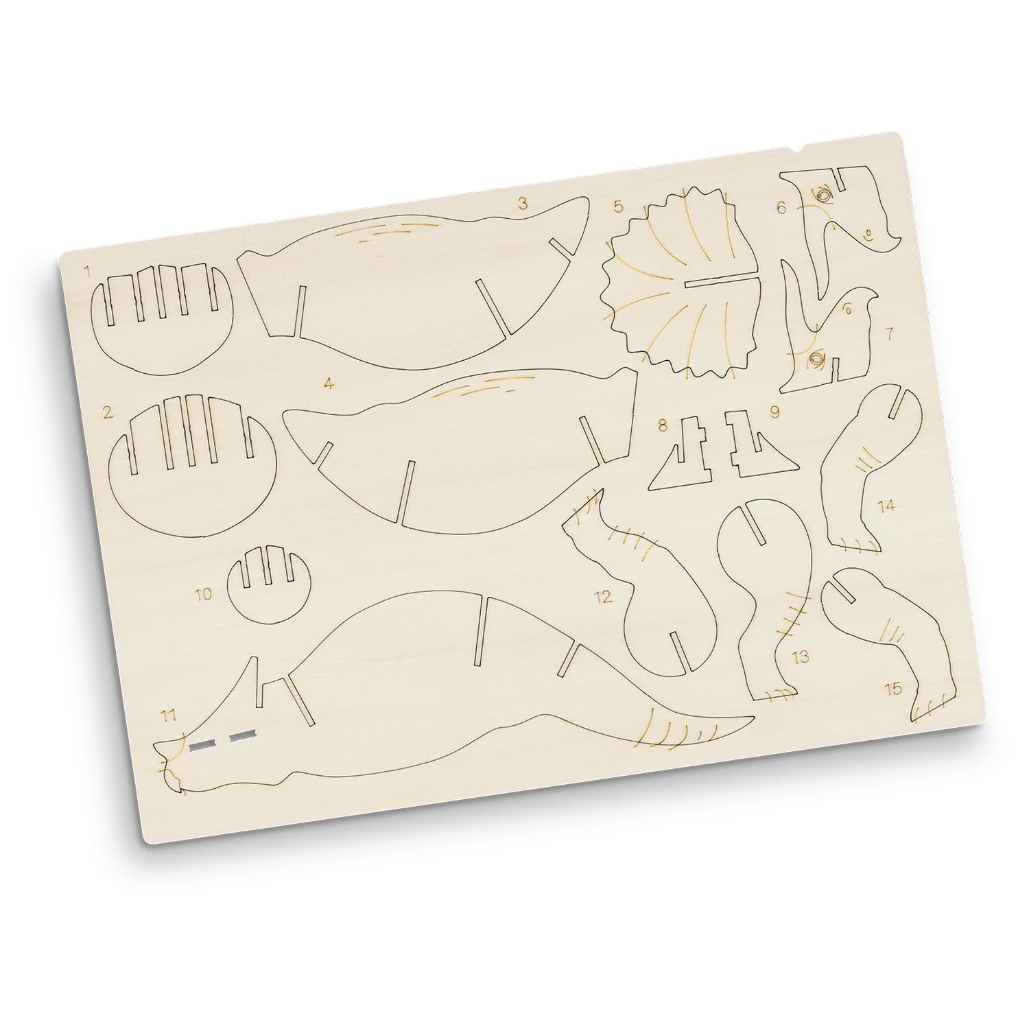 BRANDCRAFT Triceratops Wooden Model - 124056 Image