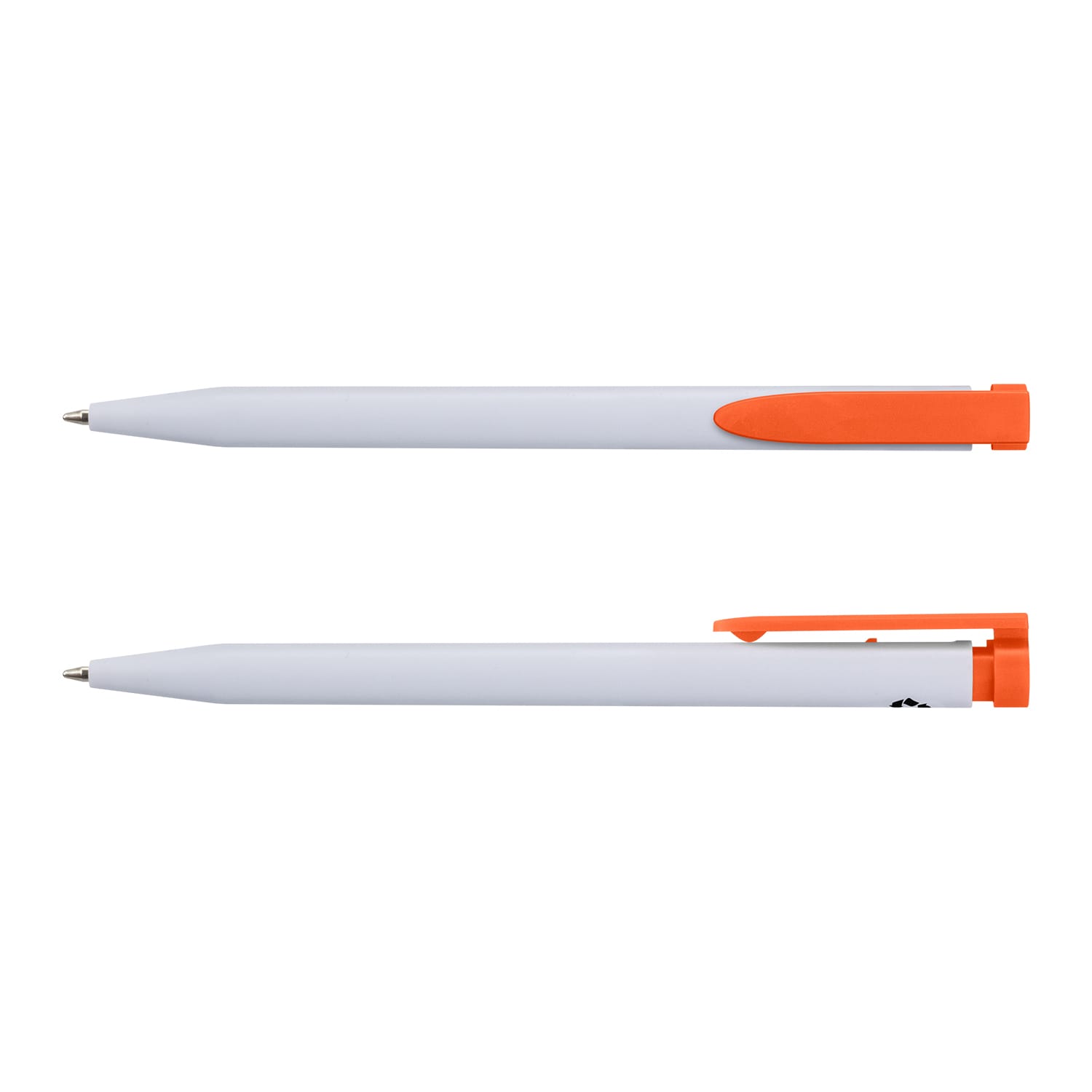 Recycled Plastic Pen - 124857 Image White/Orange