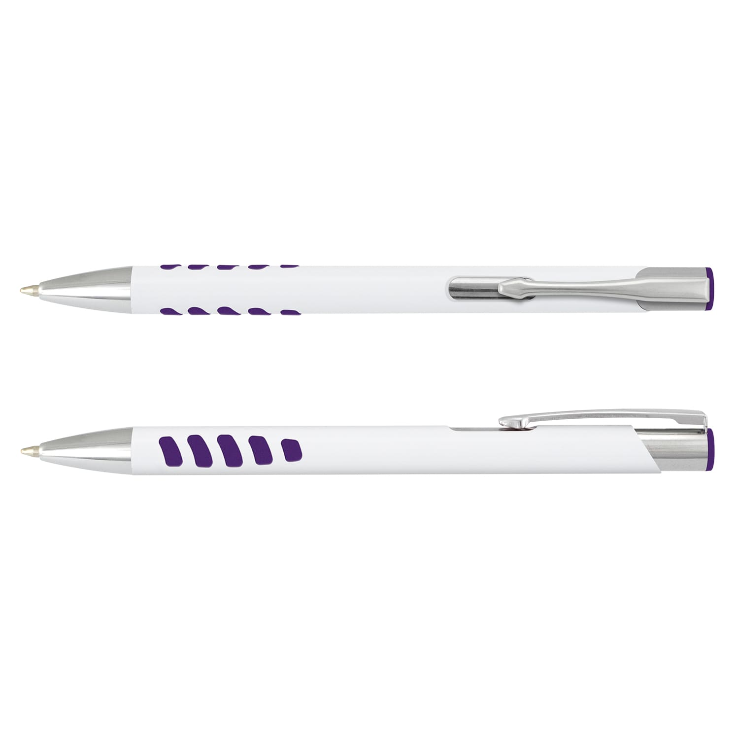 Panama Grip Pen - White Barrel - 124903 Image White/Purple