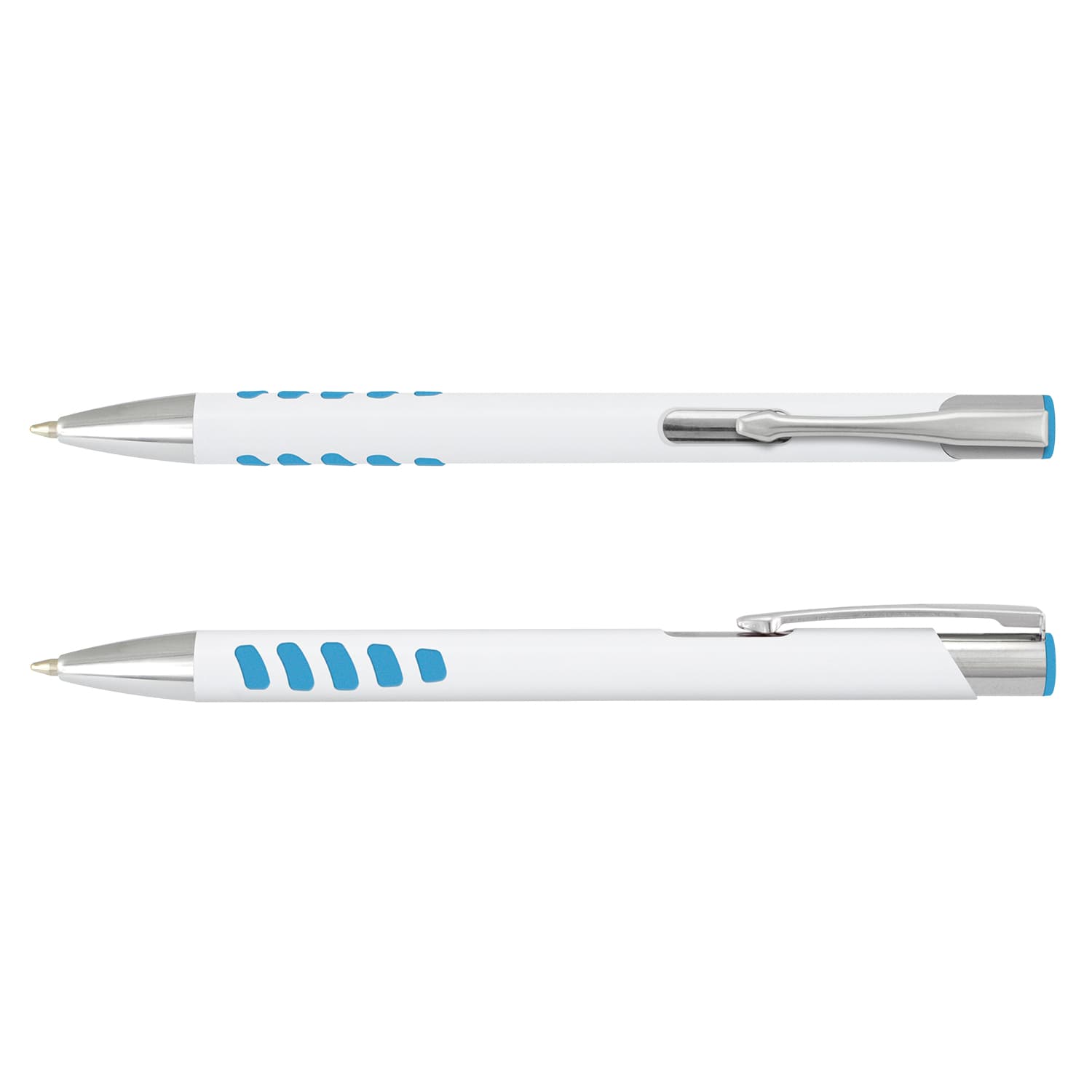 Panama Grip Pen - White Barrel - 124903 Image White/Light Blue