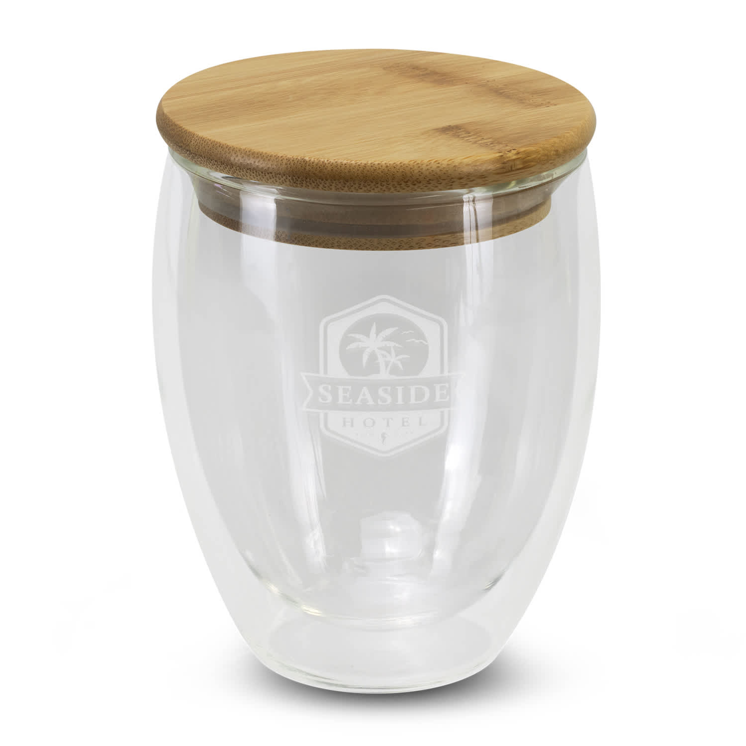 NATURA Azzurra Glass Cup - 350ml | Personalised Cup | Reusable Coffee Cup | Customised Glass Cups | Custom Glass Cups | Personalised Glass Cups | Custom Merchandise | Merchandise | Customised Gifts NZ | Corporate Gifts | Promotional Products NZ | 