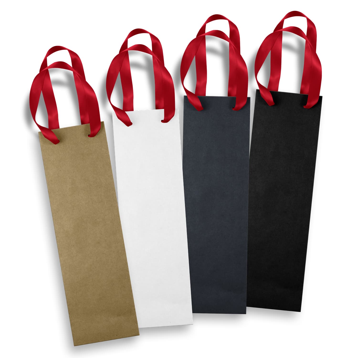 Wine Ribbon Handle Paper Bag - 125054 Image 