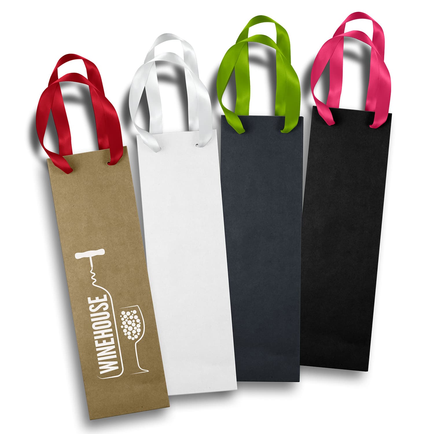 Wine Ribbon Handle Paper Bag promotional product