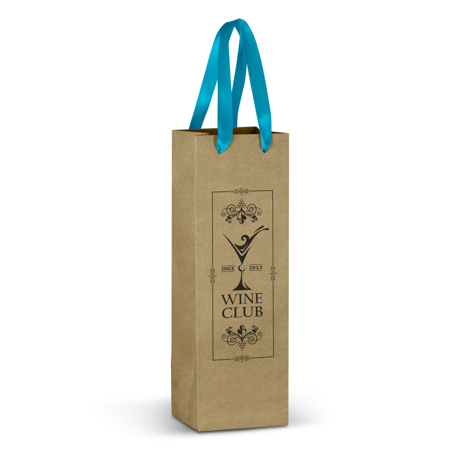 Champagne Ribbon Handle Paper Bag