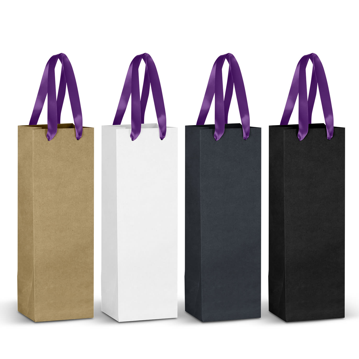 Champagne Ribbon Handle Paper Bag - 125055 Image 