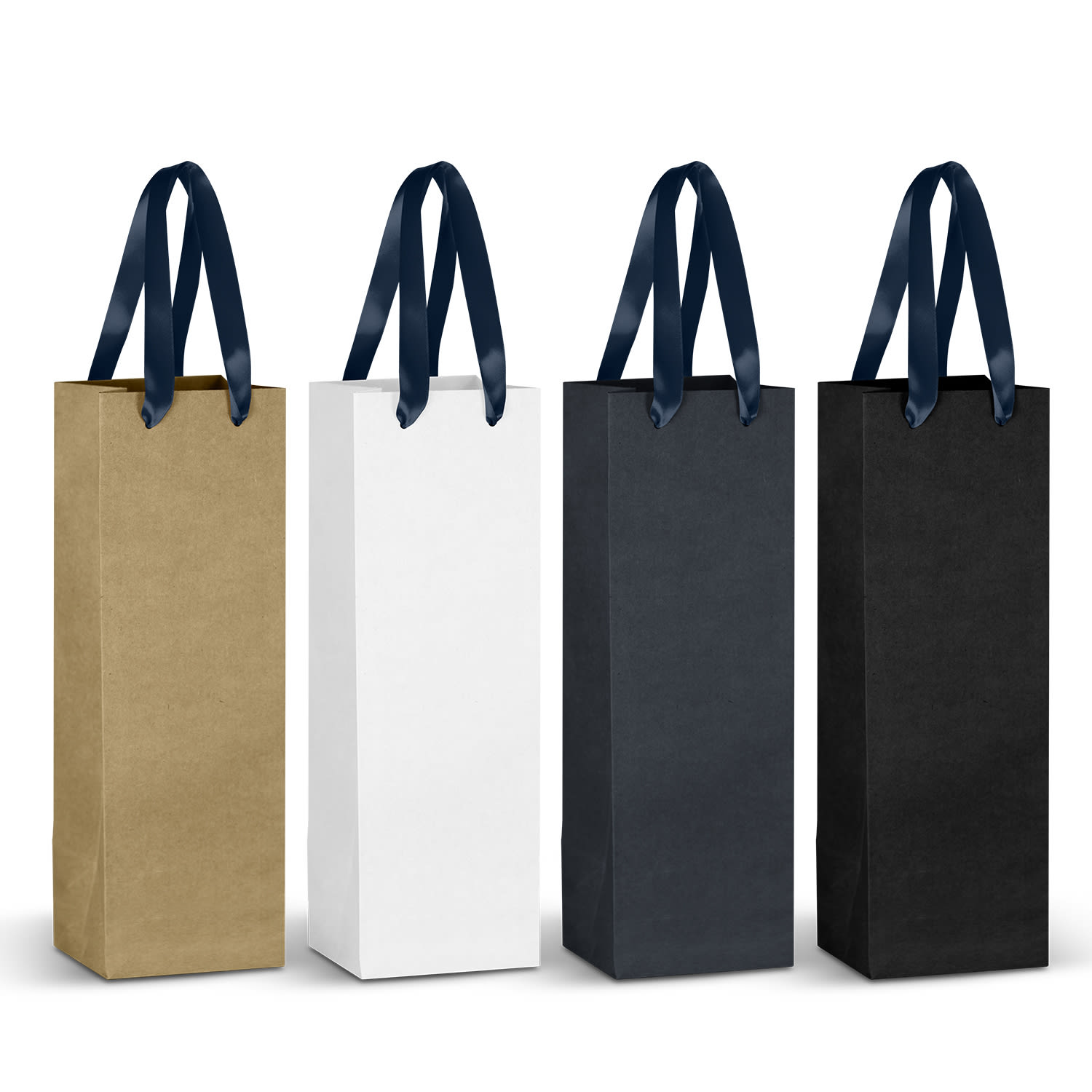 Champagne Ribbon Handle Paper Bag - 125055 Image 