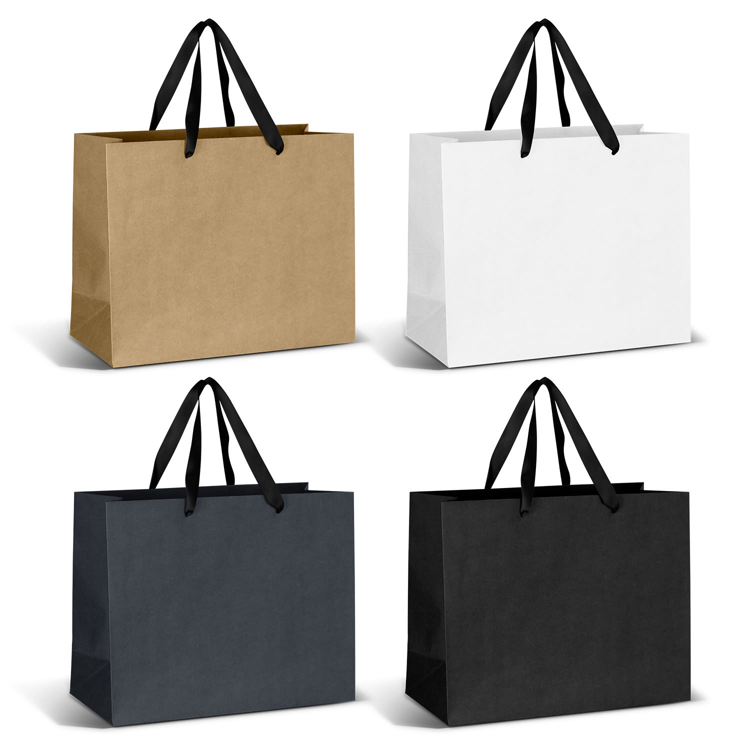 Large Ribbon Handle Paper Bag - 125058 Image