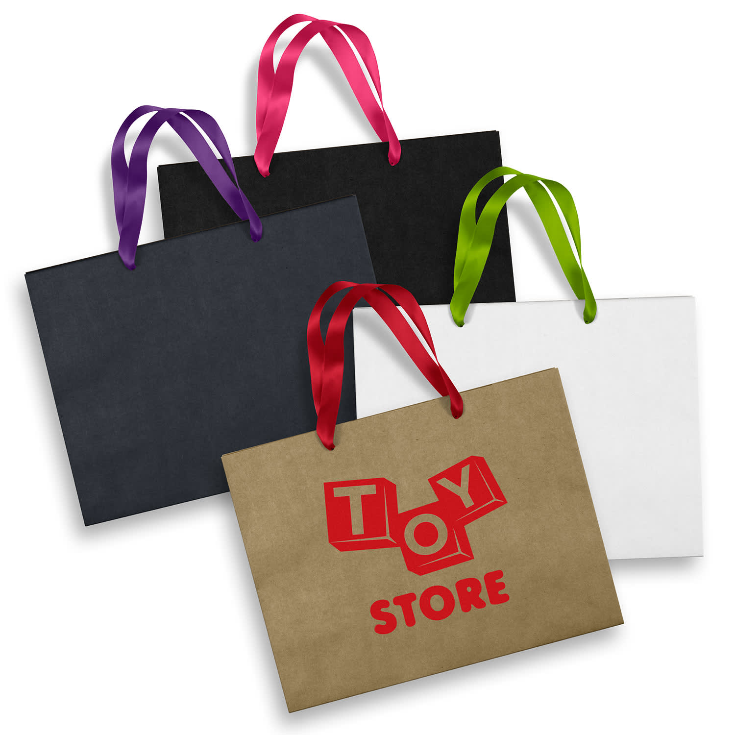 Large Ribbon Handle Paper Bag