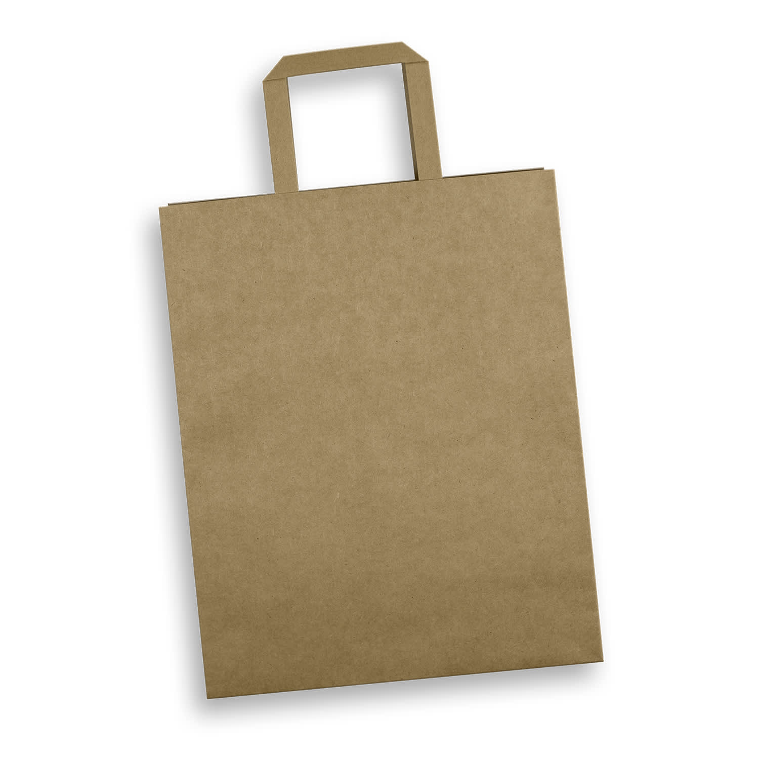 Large Flat Handle Paper Bag Portrait - 125061 Image Natural