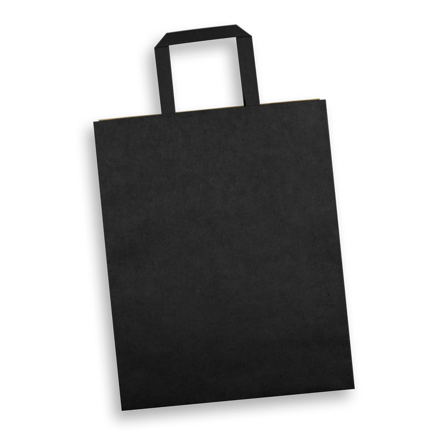 Large Flat Handle Paper Bag Portrait - 125061 Image Black
