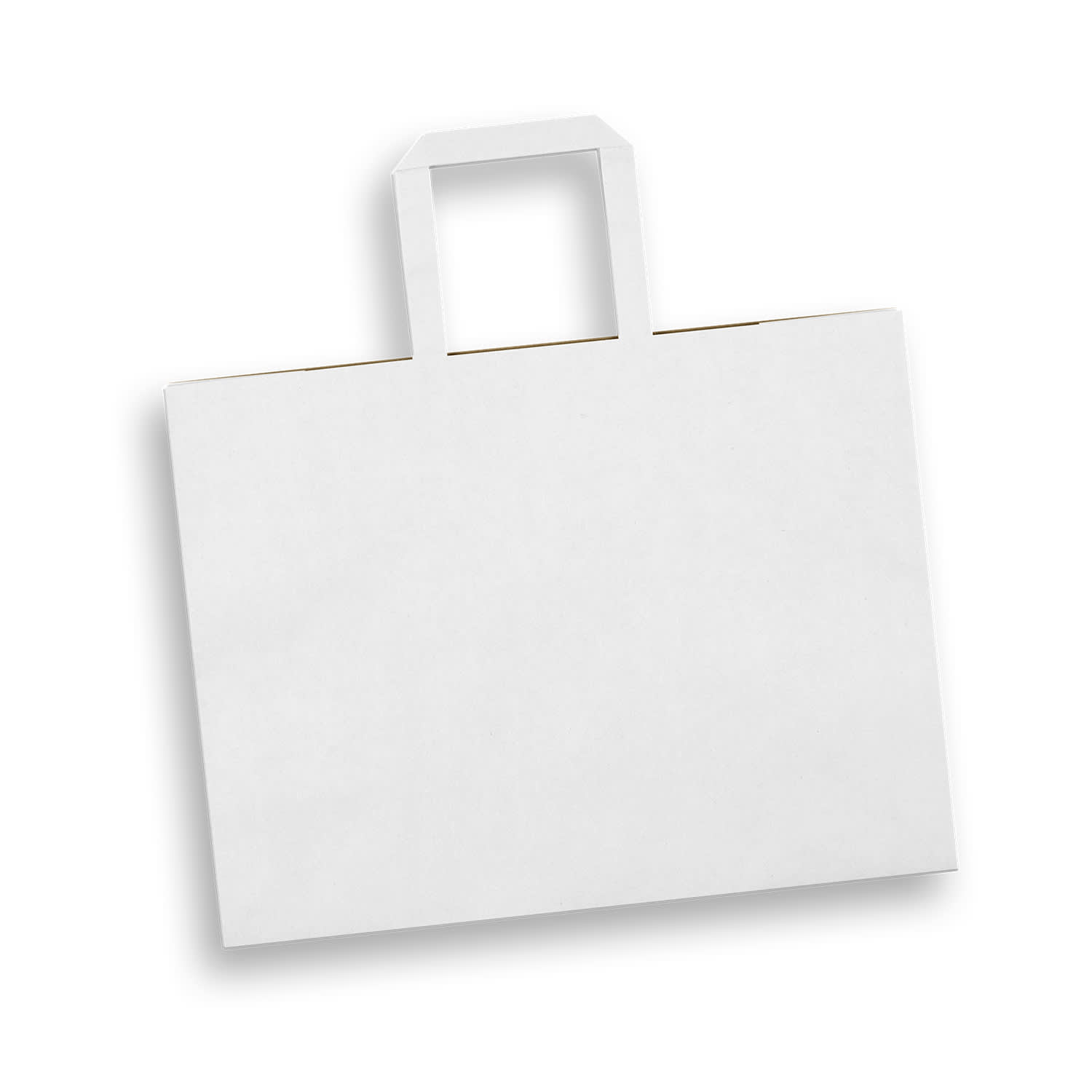 Large Flat Handle Paper Bag Landscape - 125941 Image White
