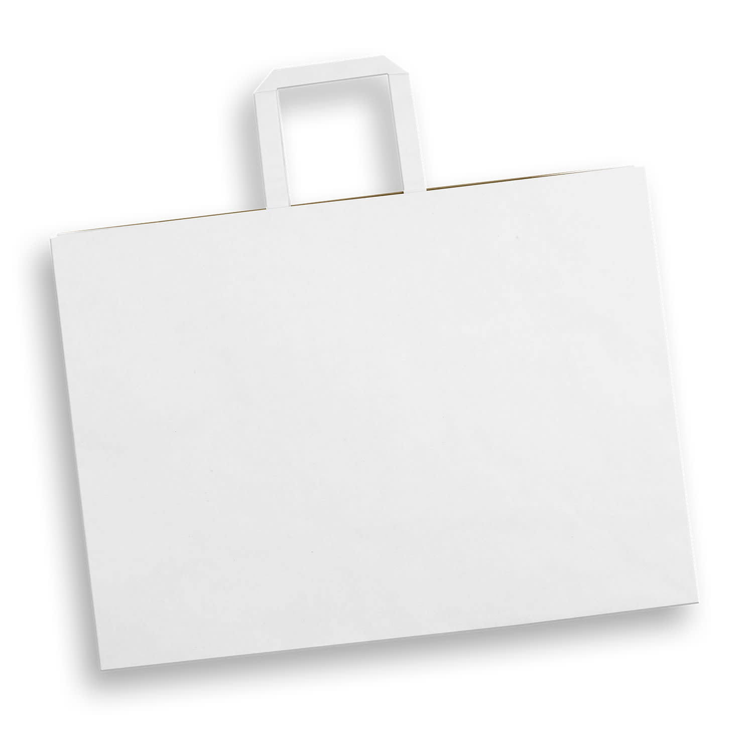 Extra Large Flat Handle Paper Bag Landscape - 125942 Image White