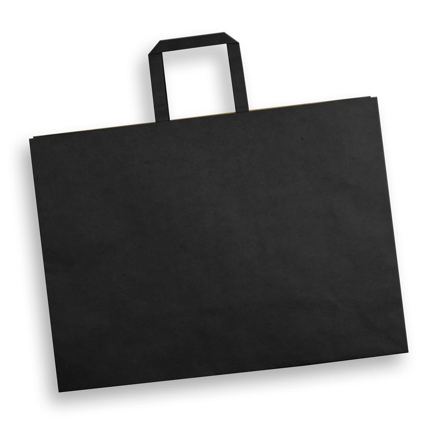 Extra Large Flat Handle Paper Bag Landscape - 125942 Image Black