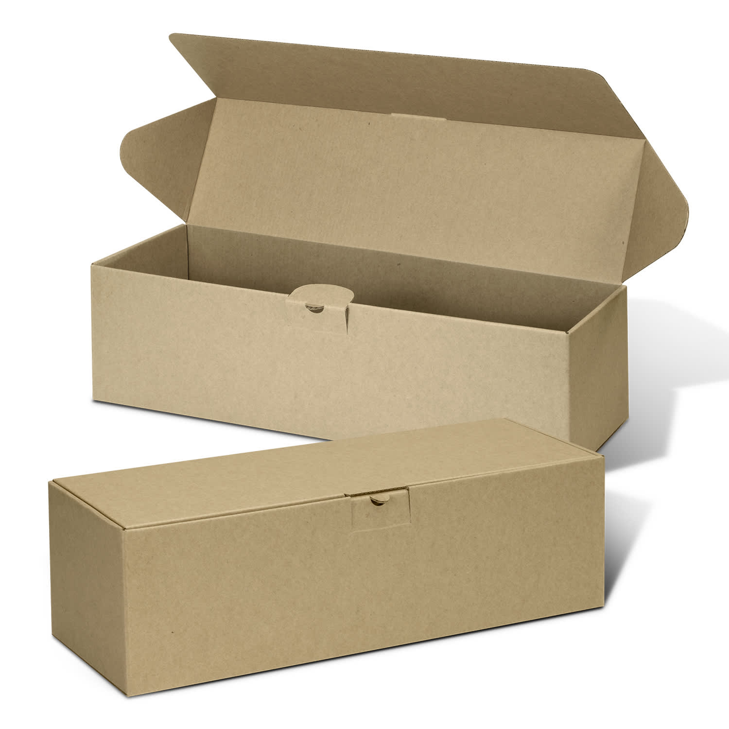 Die Cut Box with Locking Lid - 395x115x115mm - 126067 Image Natural/Natural