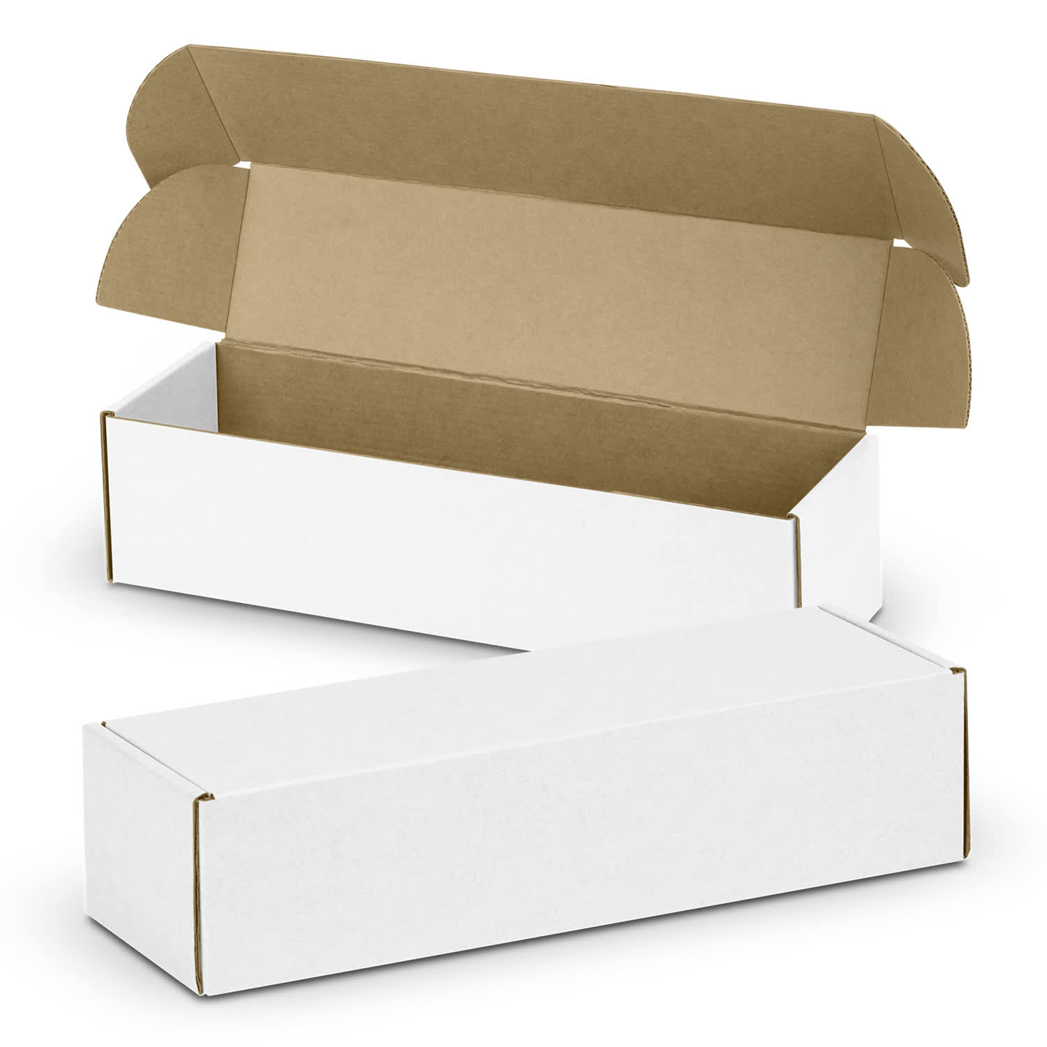 Die Cut Box with Locking Lid - 295x76x76mm - 126237 Image White/Natural