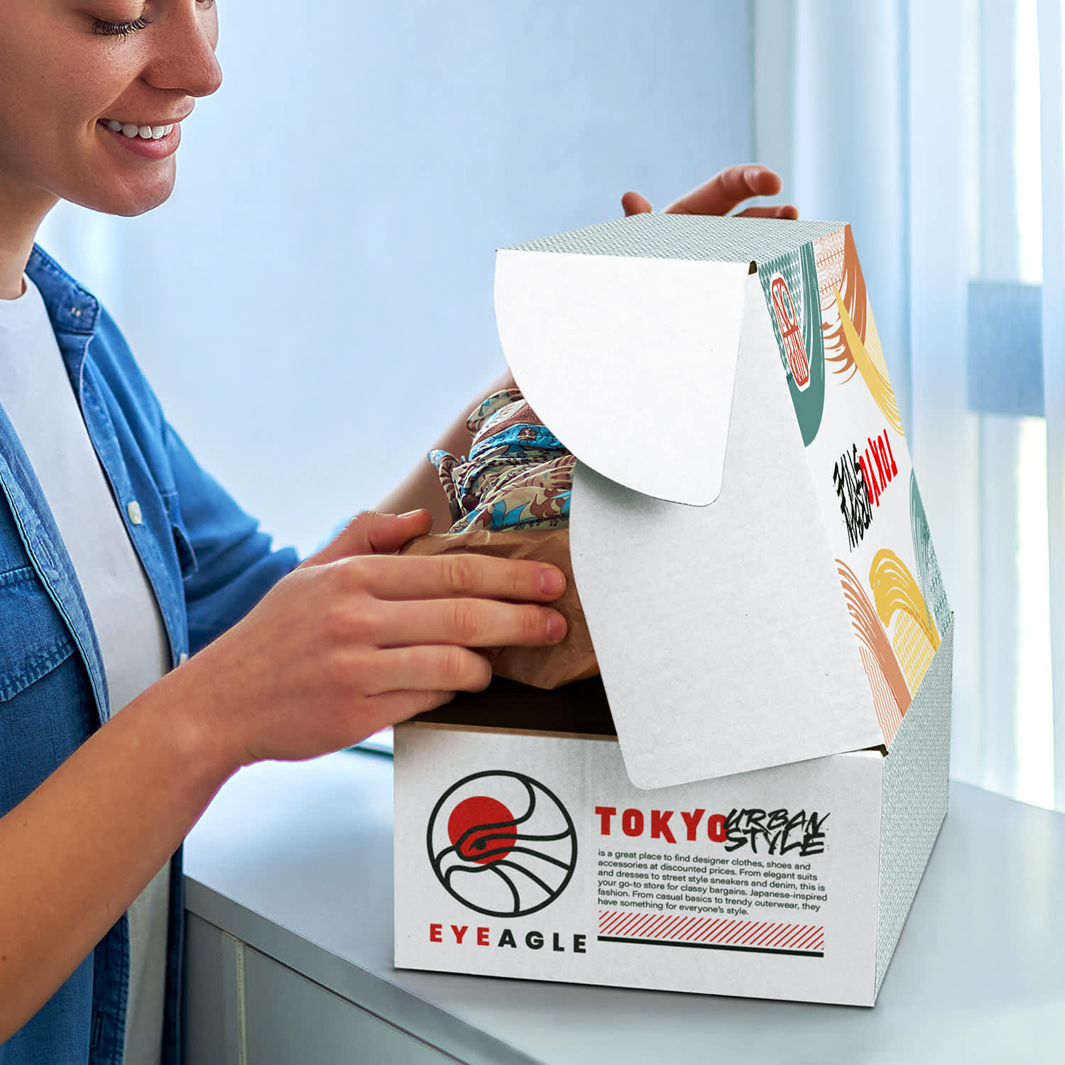 Die Cut Box with Locking Lid - 360x260x134mm - 126238 Image 