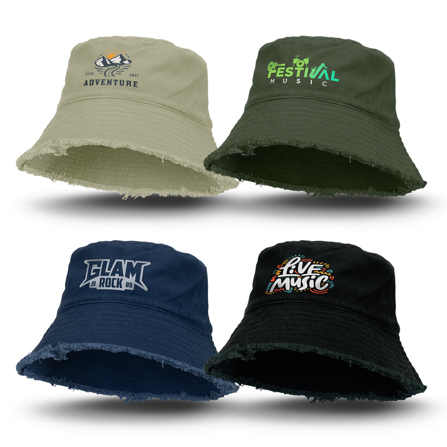 Raw Edge Bucket Hat - image 1