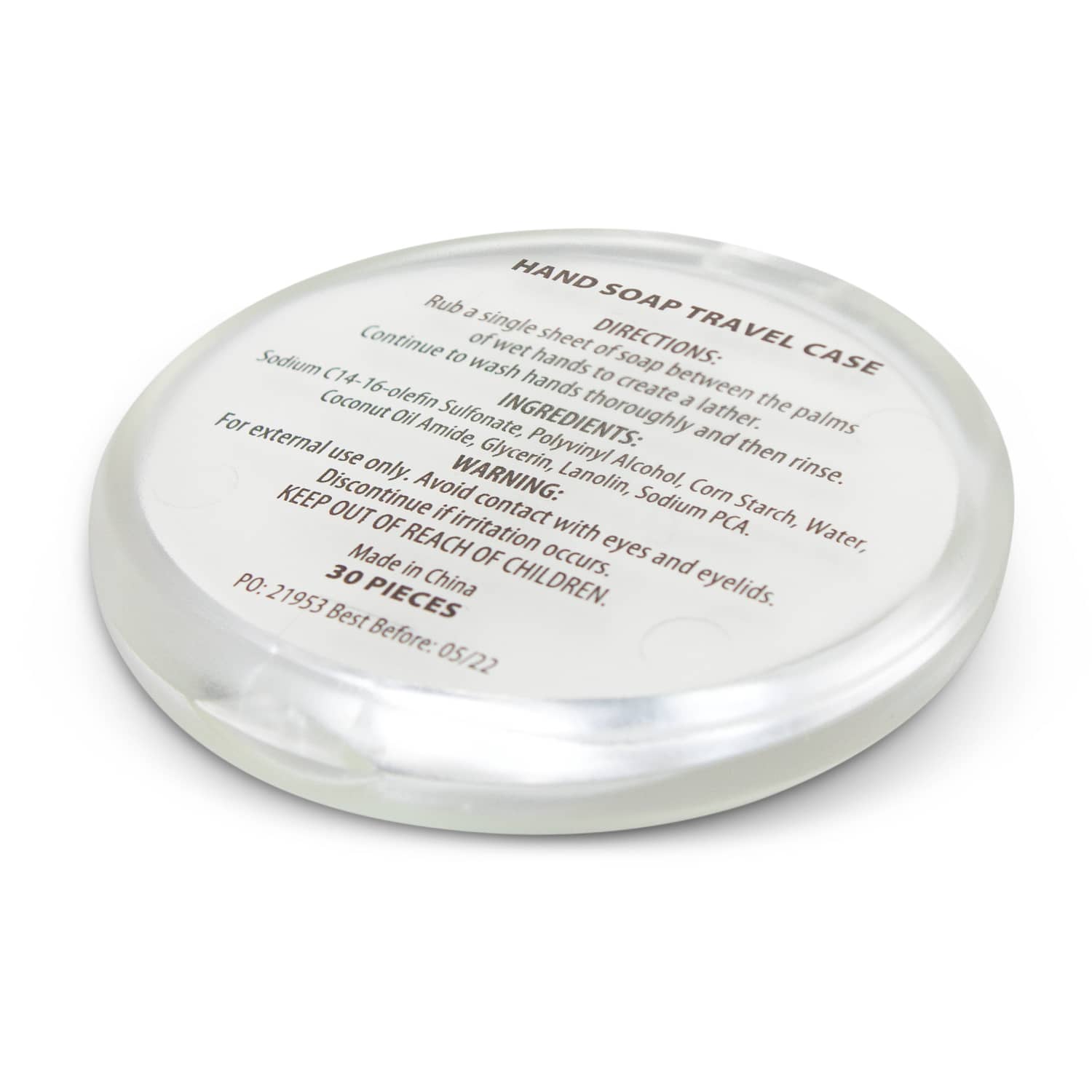 Hand Soap Travel Case - Round - 200331 Image 