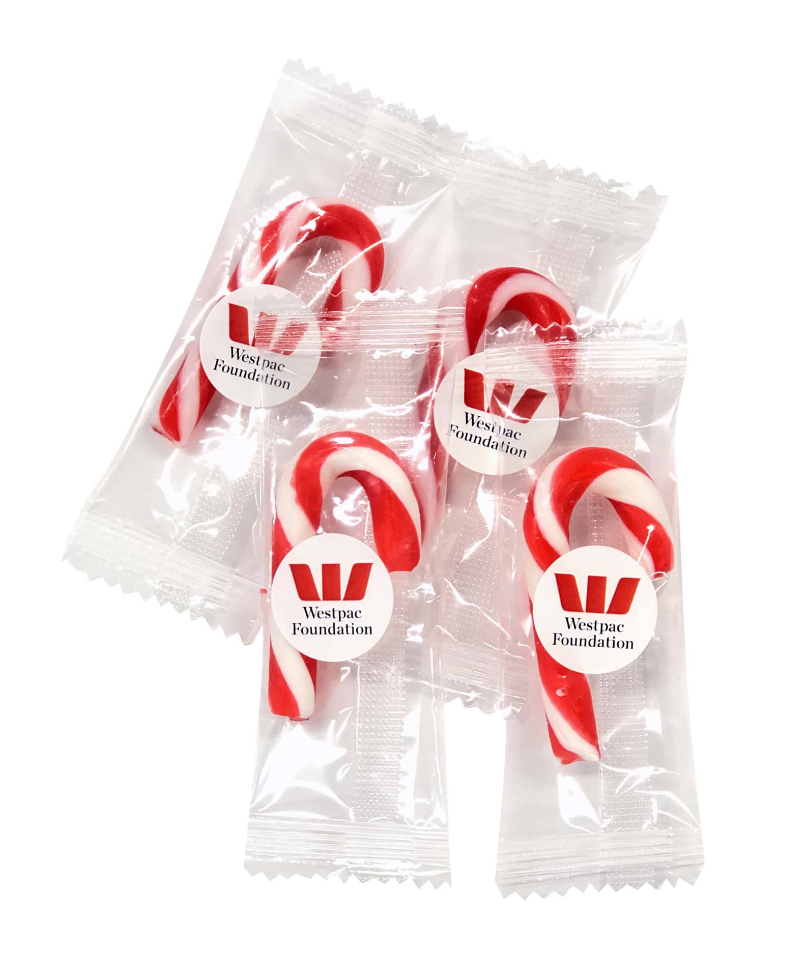 Christmas Mni Red & White Candy Canes Branded