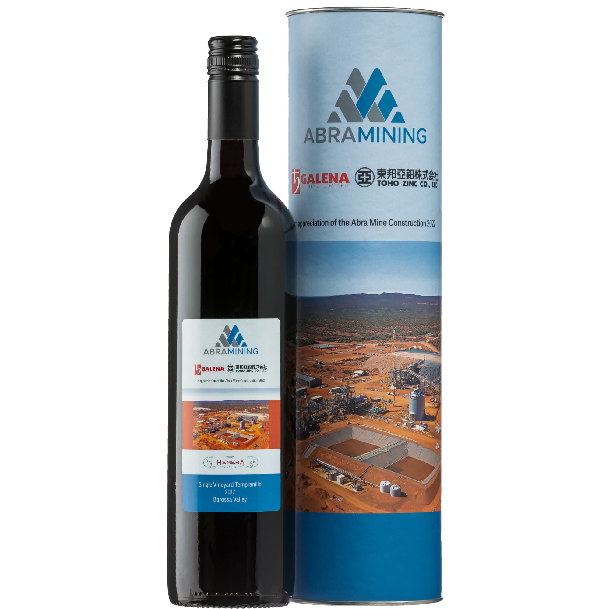 Custom Labelled Wine Inside Cylinder