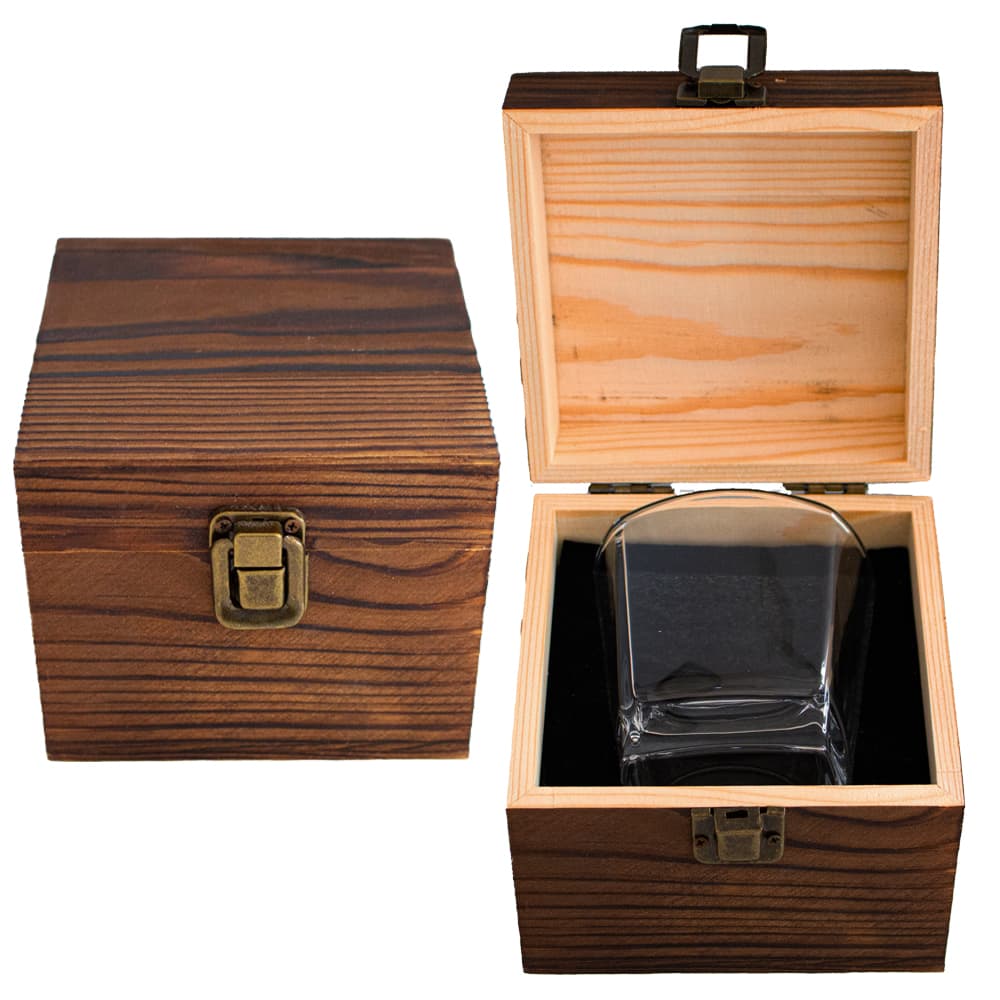 Single Whiskey Glass - Timber Box