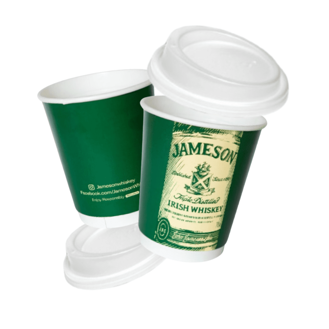 12oz Premium Double Wall, Double Insulated Recyclable Customised/Branded Cups
