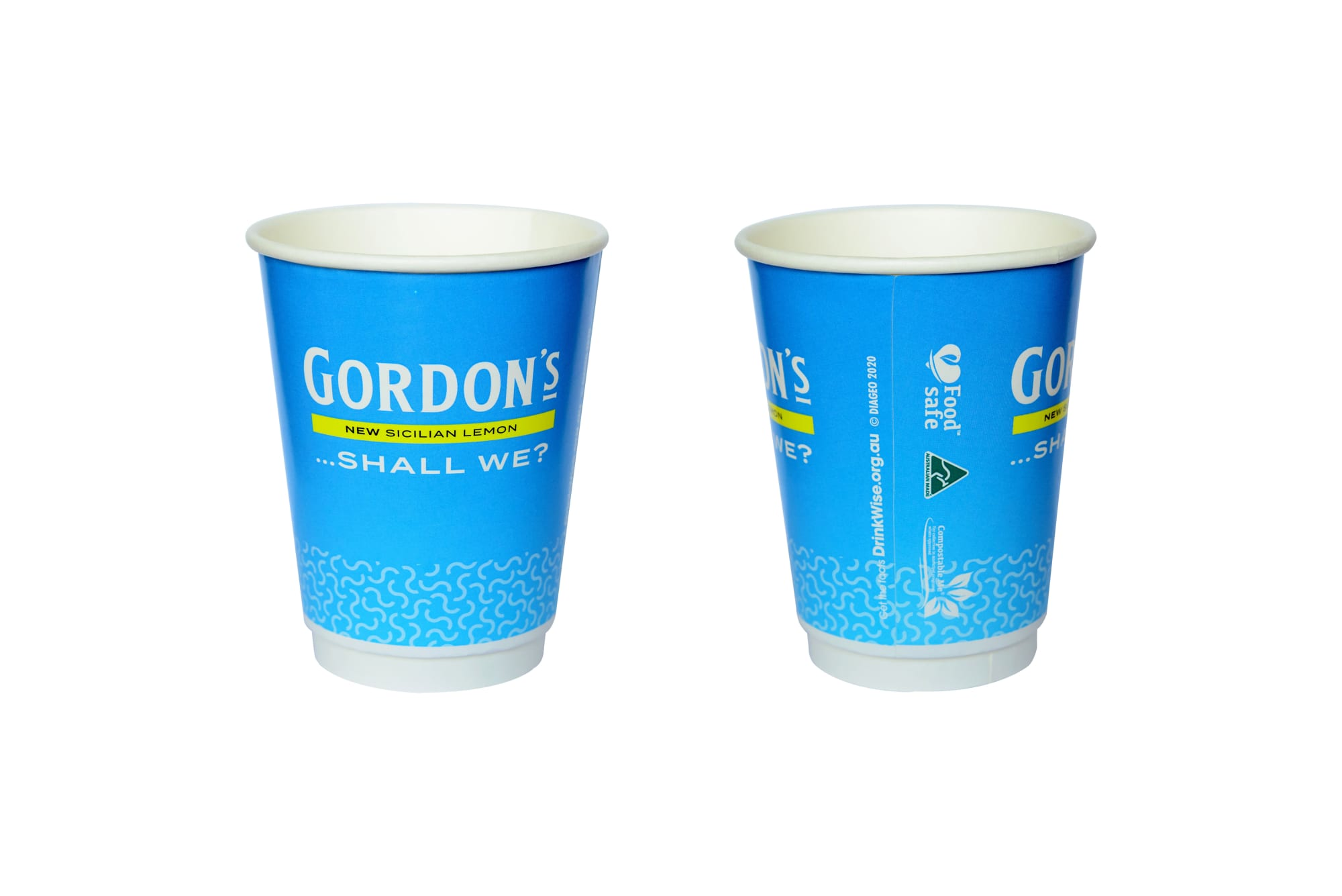 12oz Compostable PLA, Double Wall Customised/Branded Cups