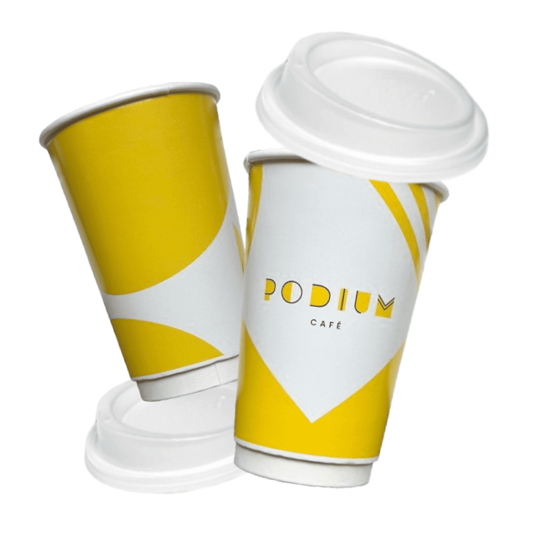 16oz Compostable PLA, Double Wall Customised/Branded Cups