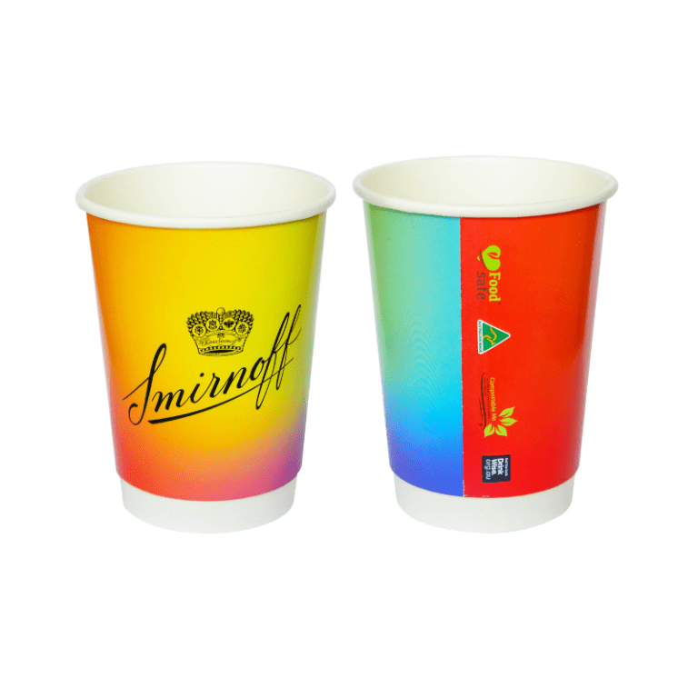8oz Compostable PLA, Double Wall Customised/Branded Cups