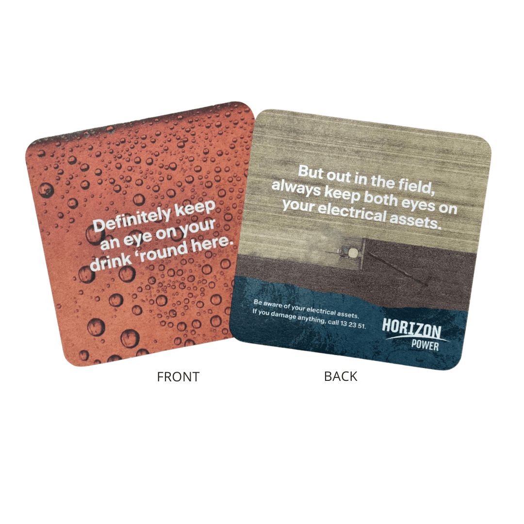 Customised/Branded Rounded Square Cardboard Drink Coasters