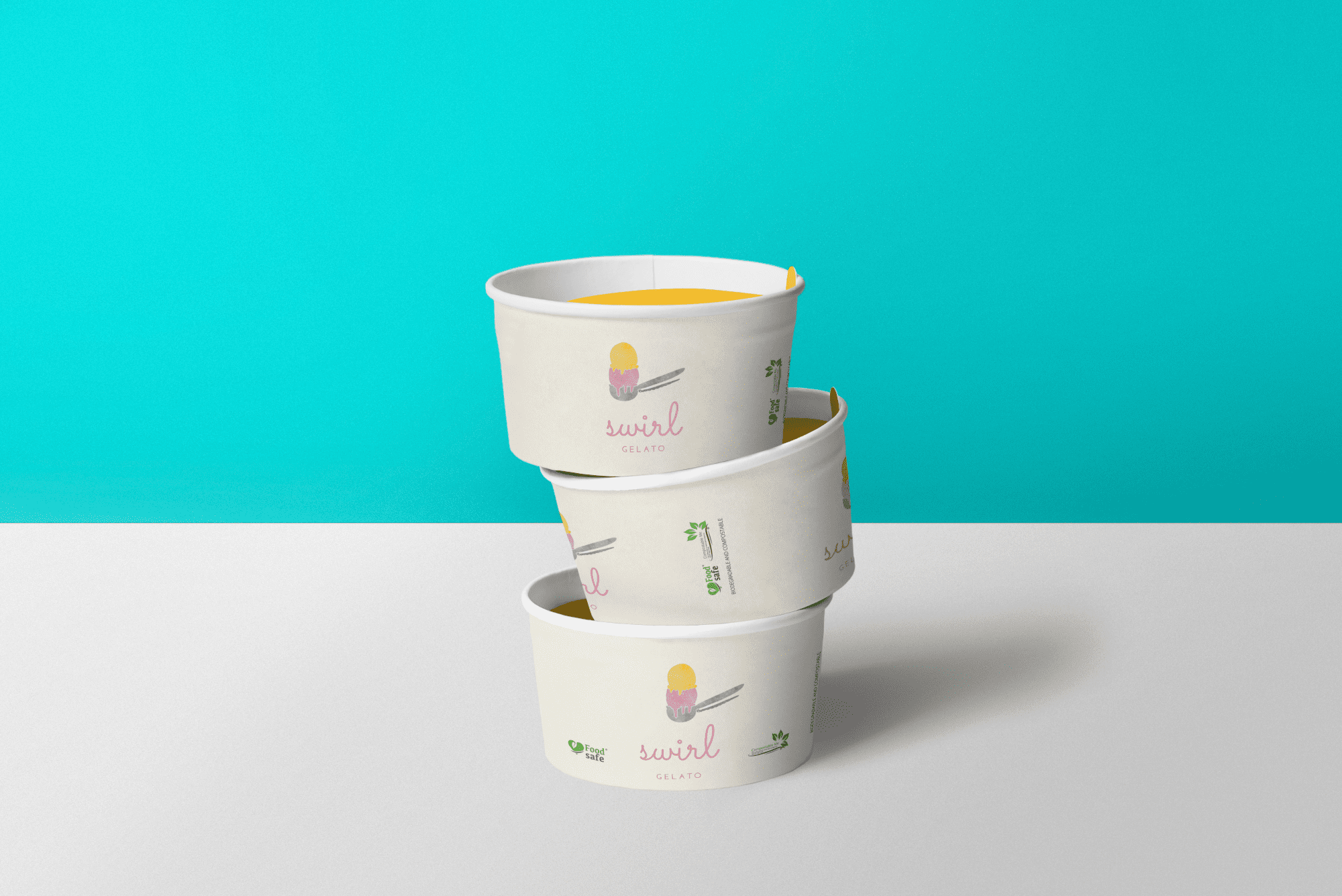 Customised/Branded 5oz Gelato PLA Cups