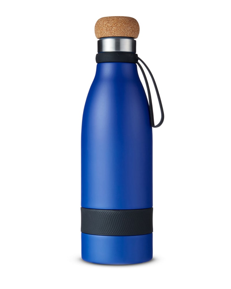 19 oz Double Wall Vacuum Insulated Bottle With Cork Lid