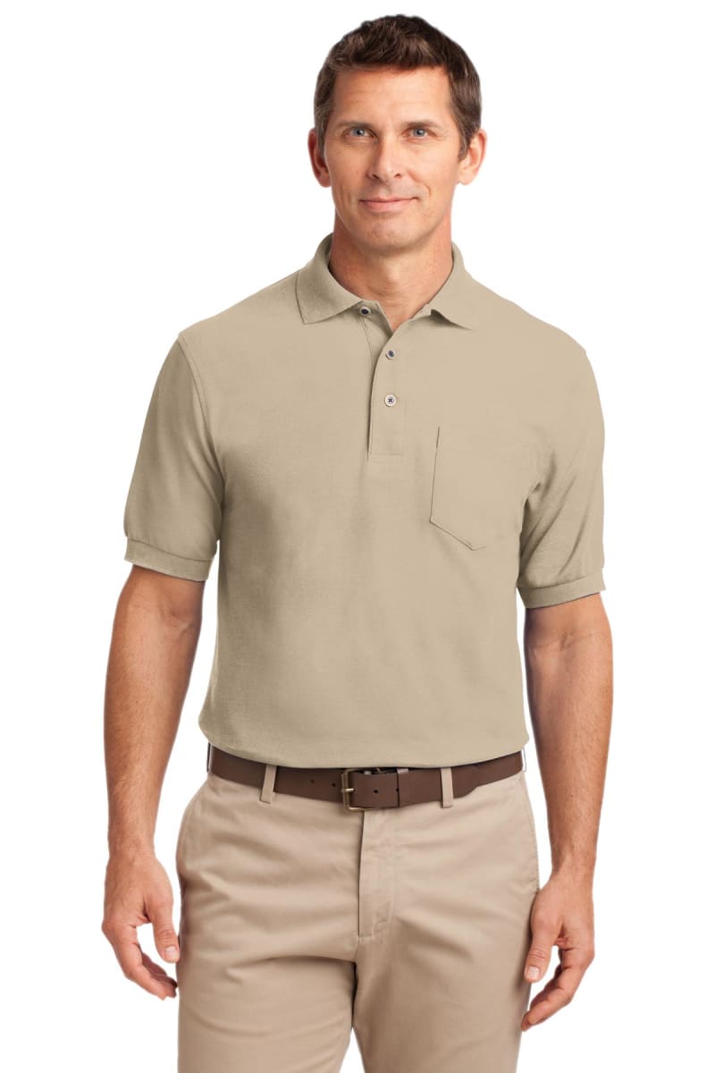 Port Authority Silk Touch Polo with Pocket. K500P