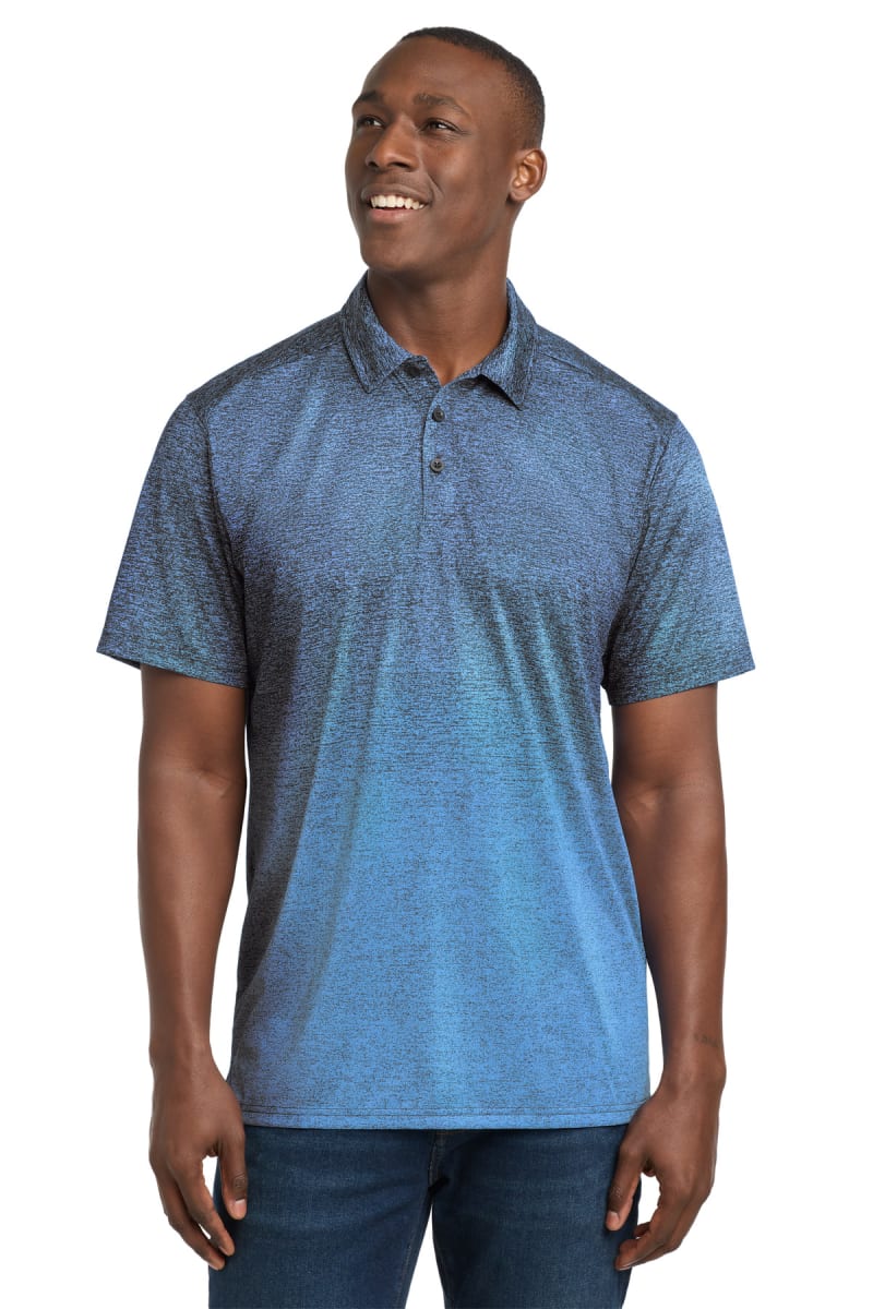 Sport-Tek Ombre Heather Polo. ST671
