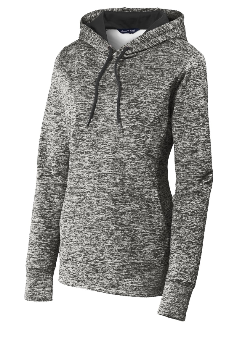 Sport-Tek Women's PosiCharge Electric Heather Fleece Hooded Pullover. LST225