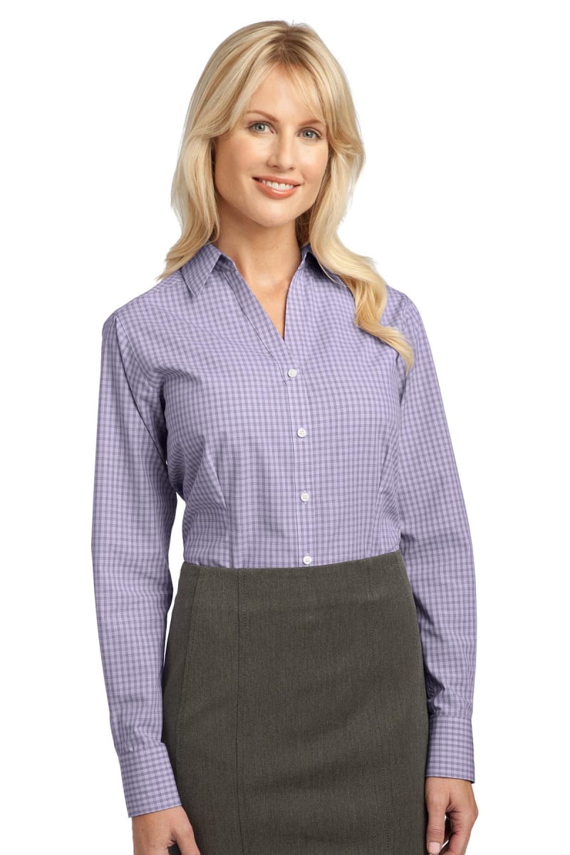 DISCONTINUED Port Authority Ladies Plaid Pattern Easy Care Shirt. L639