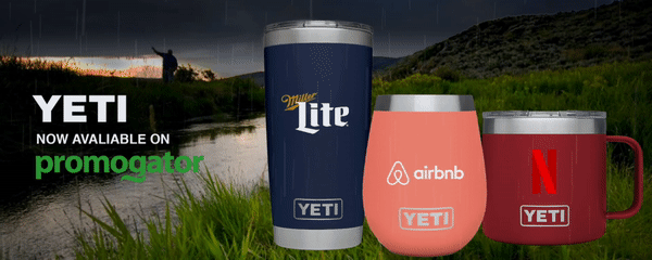 Custom printed yeti brand name products with logos Promogator carries Yeti products that can be branded with your company name and logoWe offer high quality printing on yeti mugs and tumblers for your next corporate gift or event.