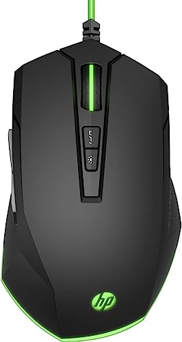 HP 200 Pavilion Rato Gaming (3200 Ppp, 5 Botões E Roda Rolável, Iluminação Personalizada, Cabo USB de 2 MTS, Windows 7 Windows 8 Windows 10)