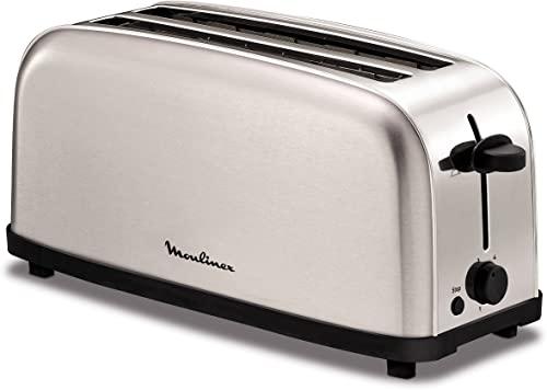 Moulinex Classic ls330d Torradeira de aço Inoxidável, 2 Ranhuras Longas E Largas, 1400 W, 6 Posições Torrada