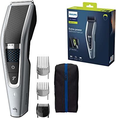 Philips Série 5000 HC5630/15 - corta-papos, 28 configurações de comprimento para o estilo desejado, 90 min de uso sem fio, inclui 3 pentes-guia e capa