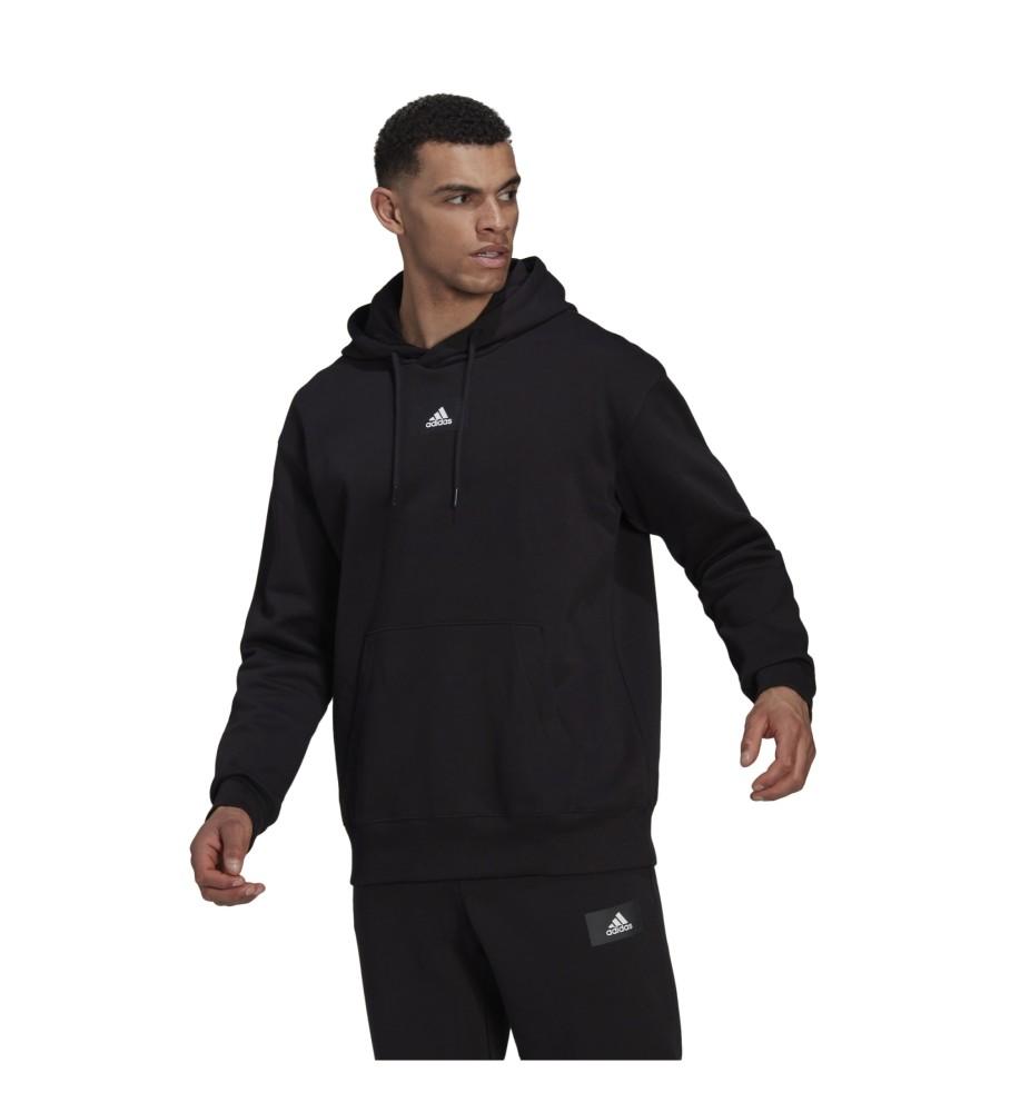 Essentials FeelVivid Cotton Fleece Drop Shoulder Hoody negro