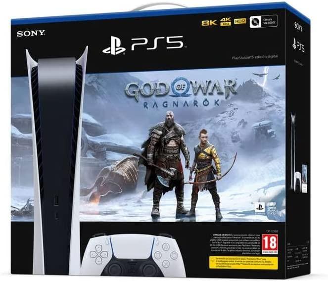Playstation Consola PS5 Digital + Juego PS5 God of War Ragnarök