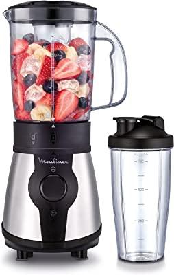 Moulinex Blendeo Liquidificadora 300 W, Inclui Garrafa Portátil de 750 ml, Sistema de 4 Lâminas
