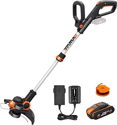 WORX WG163E.1 300 mm bateria preta, laranja, prata corta-relvas e roçadeira - corta-relvas