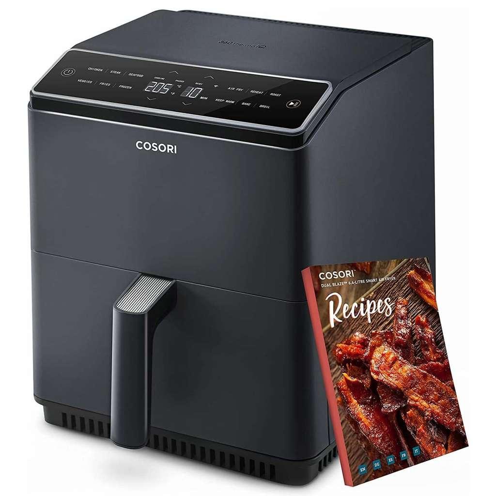 COSORI Fritadeira sem óleo Inteligente 6,4 l, Fritadeira de ar Quente com Aquecimento Duplo