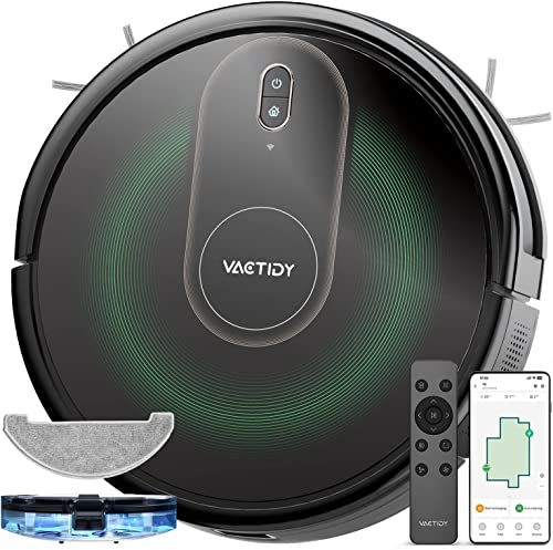 Vactidy Robot Aspirador De Pó, T8 Robot Aspirador e Esfregona