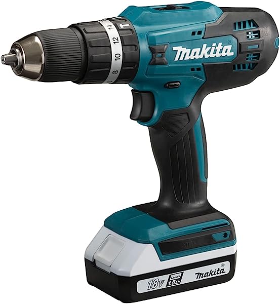 Makita HP488DWE - Broca Parafuso de Impacto 2 baterias 18 V 1,5 Ah Li-Ion Estojo