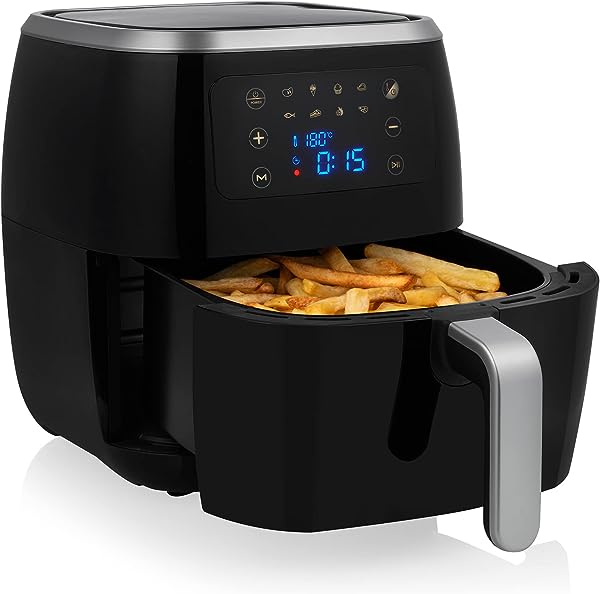 Tristar FR-6997 Fritadeira sem óleo, 8 Programas, capacidade 6 L, Painel de Controlo Digital Tátil, Temporizador de 60 Minutos, Temperatura Ajustável, sem BPA