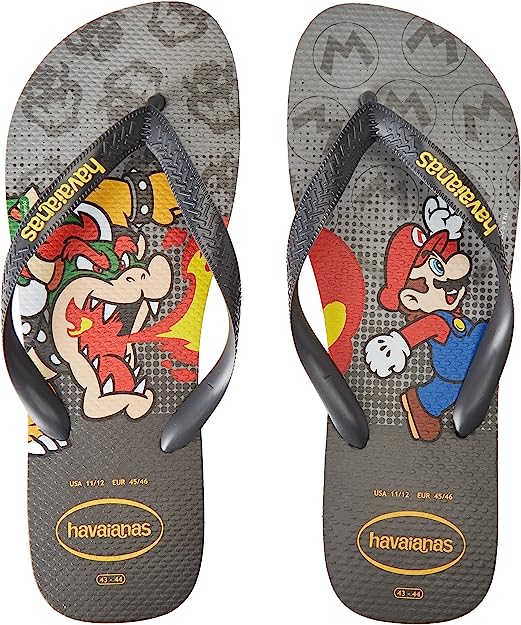 Havaianas Mario Bros, Chinelos Unisexo para Crianças (Tamanho: 23/24 EU)